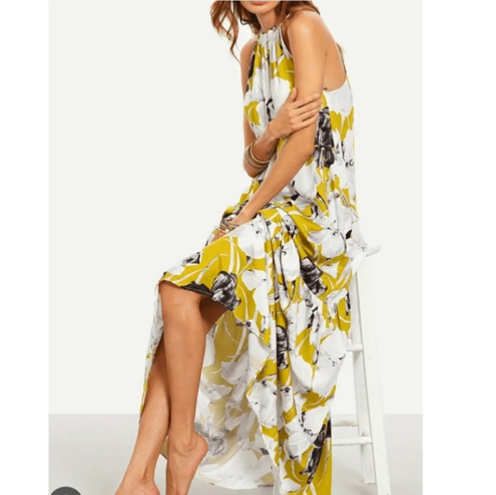 Multicolor Floral Sleeveless Maxi  Dress